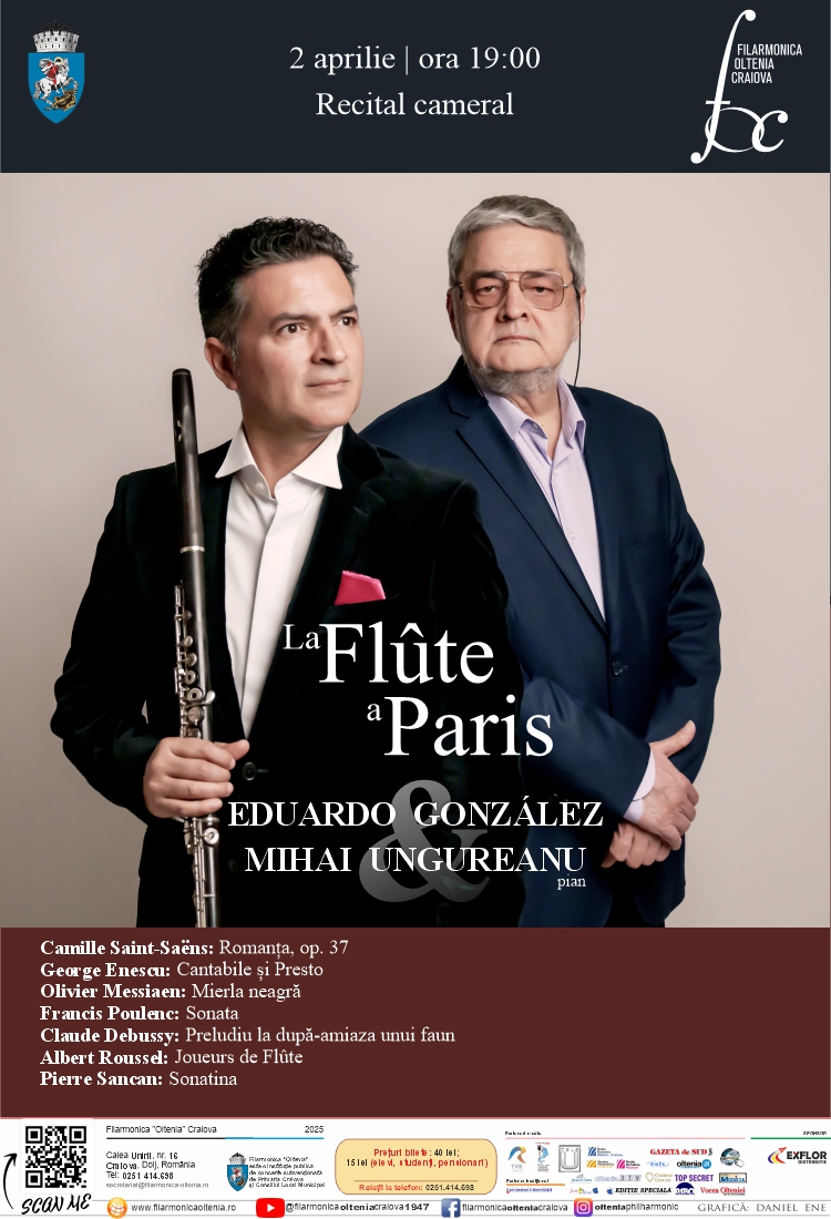 Recital flaut-pian | La Fl&ucirc;te a Paris: EDUARDO  GONZ&Aacute;LEZ - MIHAI  UNGUREANU