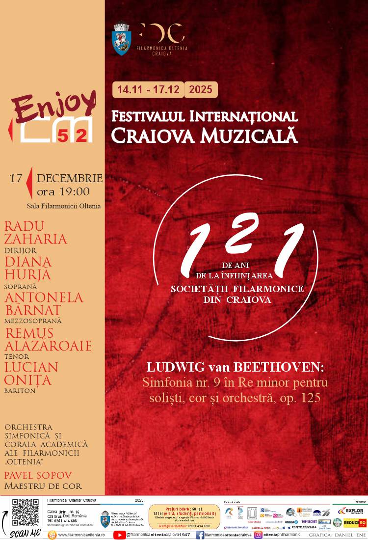 CM52 - 121 de ani de la înființarea SOCIETĂȚII  FILARMONICE  DIN  CRAIOVA