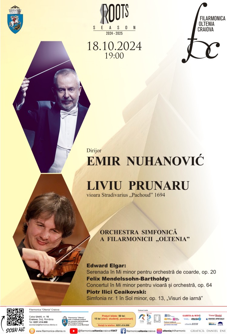 Roots Season: Dirijor EMIR  NUHANOVIĆ, solist LIVIU  PRUNARU