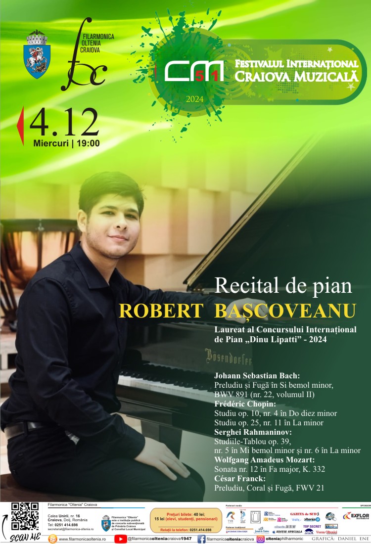 Recital de pian - ROBERT  BAȘCOVEANU