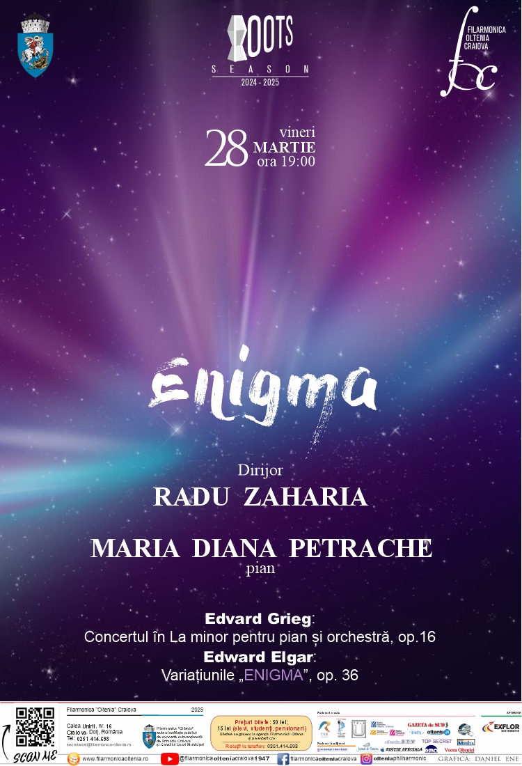 Roots Season: Enigma | DIRIJOR: RADU  ZAHARIA, SOLISTĂ: MARIA  DIANA  PETRACHE