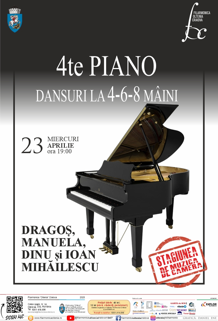4te PIANO | Dansuri la 4, 6 și 8 m&acirc;ini